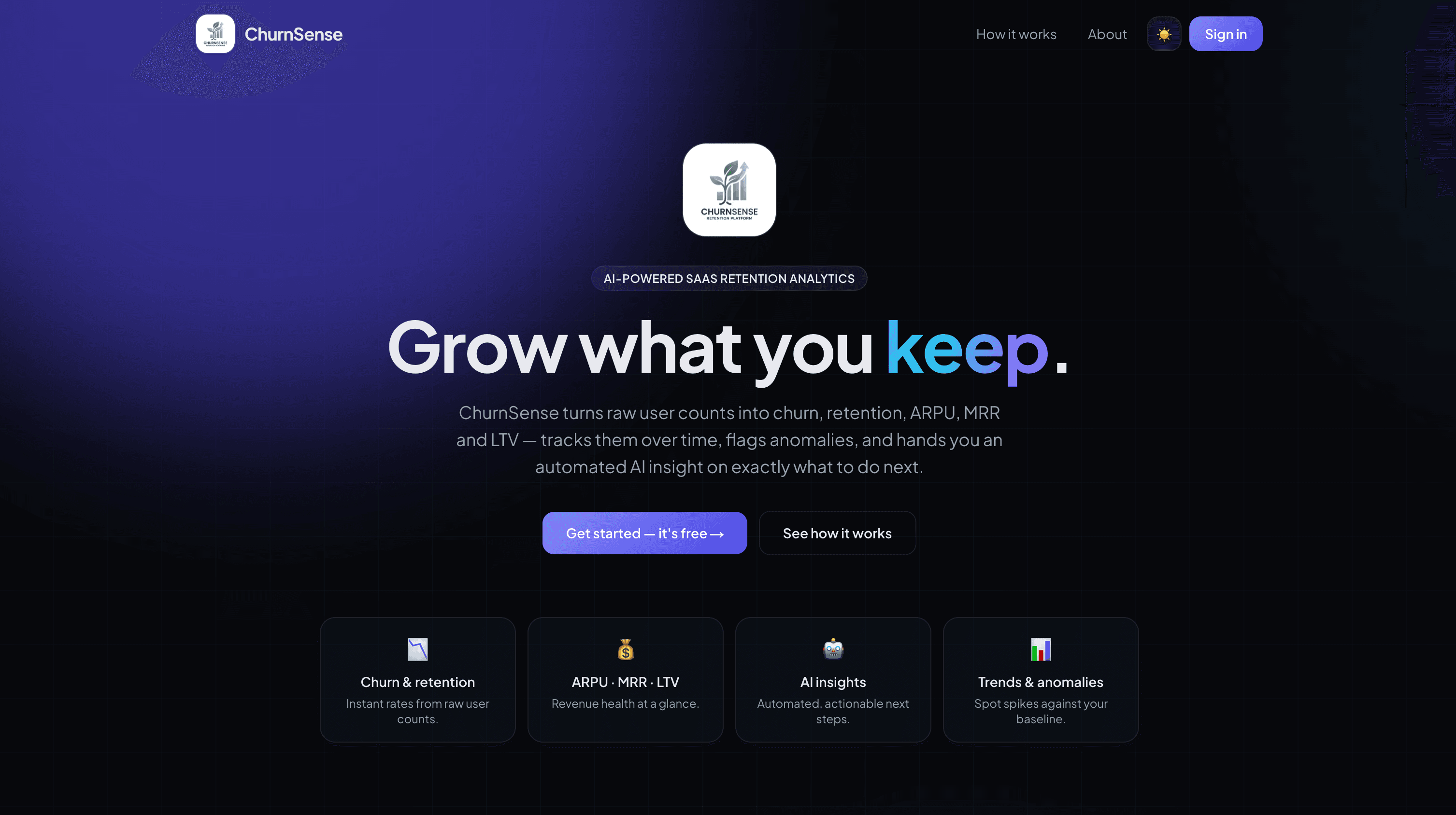 ChurnSense preview